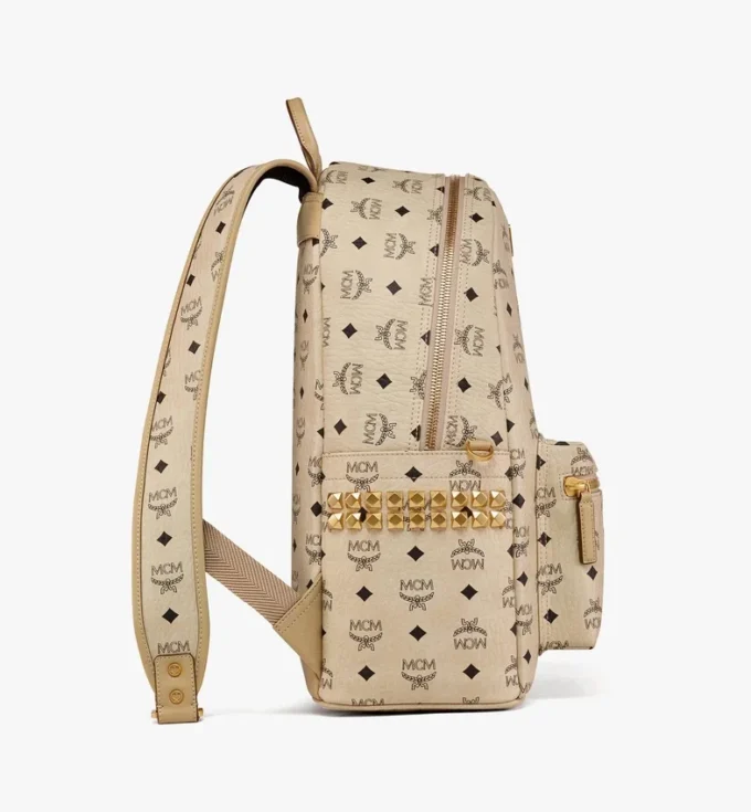 Sac à dos Stark à clous latéraux en Visetos