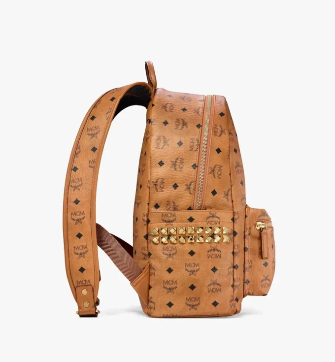 Sac à dos Stark à clous latéraux en Visetos
