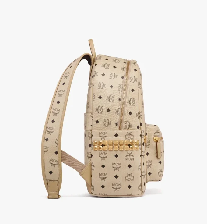 Sac à dos Stark à clous latéraux en Visetos Sac à dos Stark à clous latéraux en Visetos
