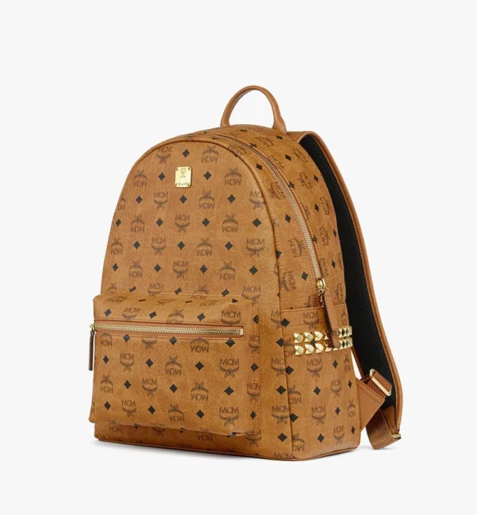 Sac à dos Stark à clous latéraux en Visetos Sac à dos Stark à clous latéraux en Visetos