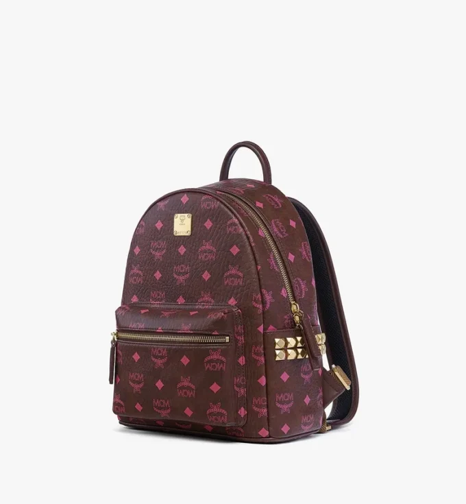 Sac à dos Stark à clous latéraux en Visetos