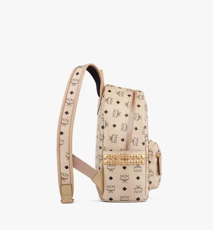 Sac à dos Stark à clous latéraux en Visetos