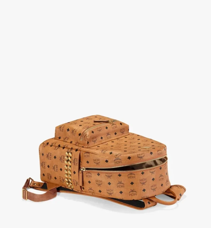 Sac à dos Stark à clous latéraux en Visetos