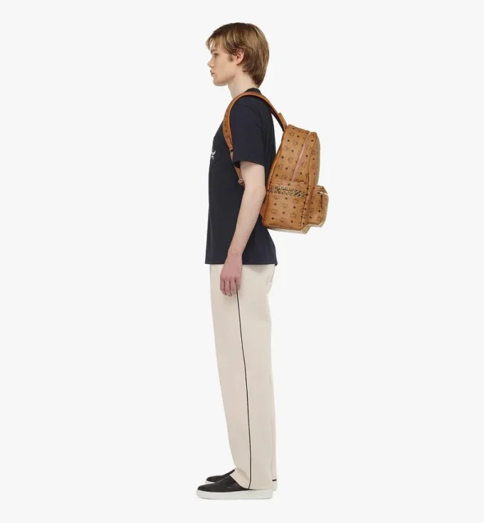 Sac à dos Stark à clous latéraux en Visetos