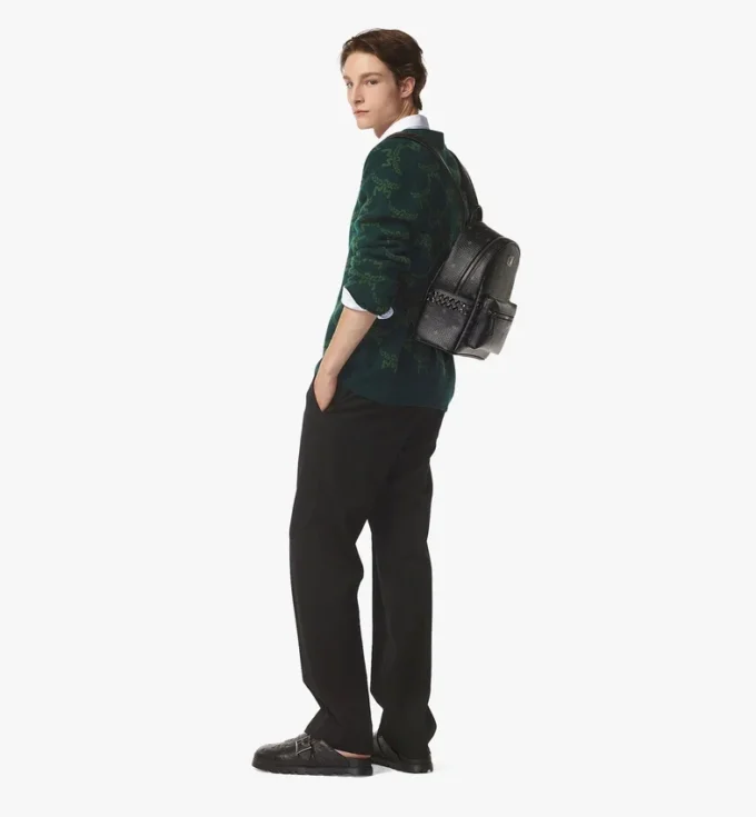 Sac à dos Stark à clous latéraux en Visetos
