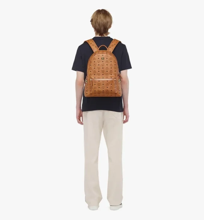 Sac à dos Stark à clous latéraux en Visetos