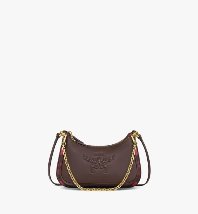Sac hobo Aren Duo en toile Maxi Visetos et cuir de veau Sac hobo Aren Duo en toile Maxi Visetos et cuir de veau