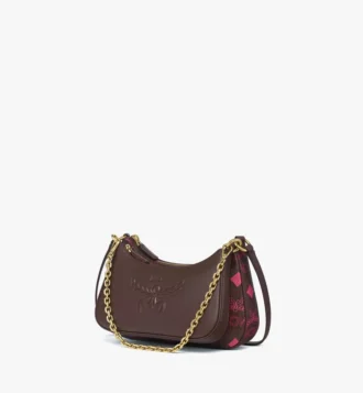 Sac hobo Aren Duo en toile Maxi Visetos et cuir de veau