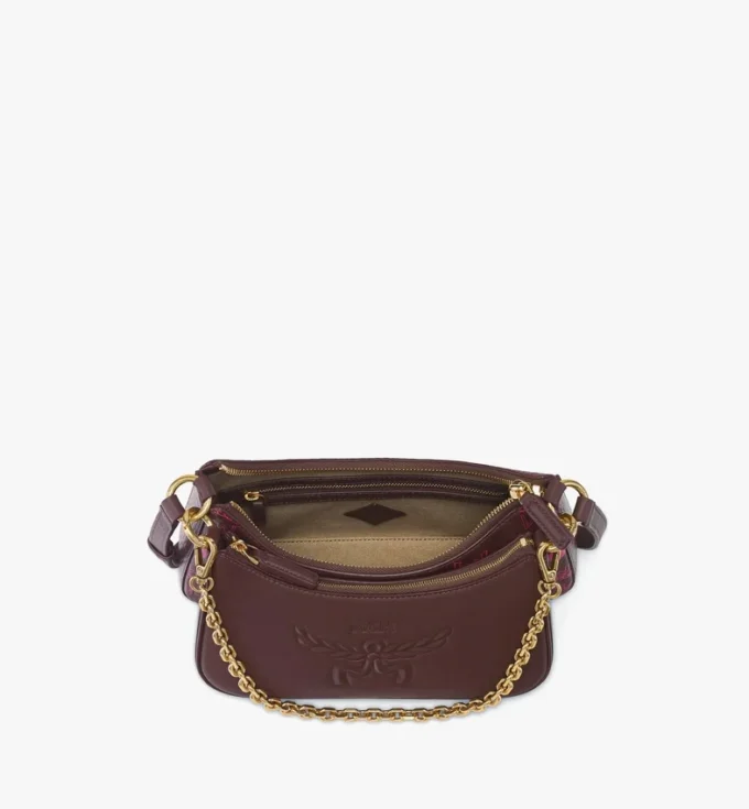 Sac hobo Aren Duo en toile Maxi Visetos et cuir de veau Sac hobo Aren Duo en toile Maxi Visetos et cuir de veau