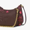 Sac hobo Aren Duo en toile Maxi Visetos et cuir de veau Sac hobo Aren Duo en toile Maxi Visetos et cuir de veau