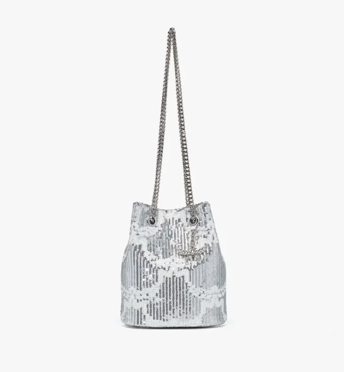 Sac seau Himmel en cuir Monogram à paillettes