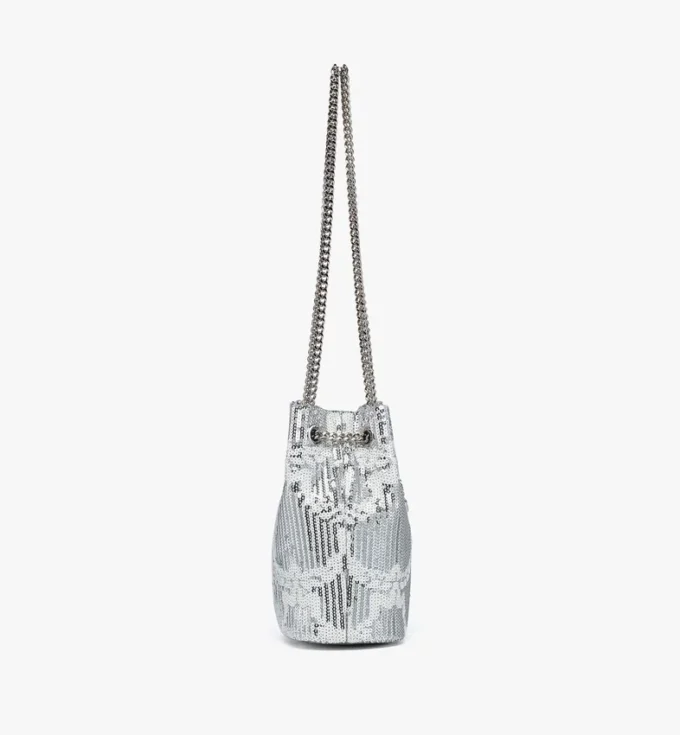 Sac seau Himmel en cuir Monogram à paillettes