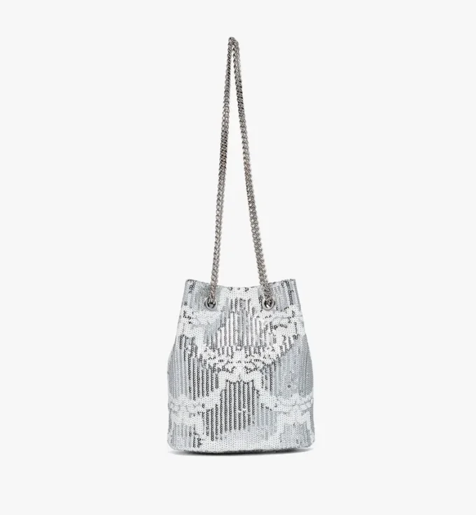 Sac seau Himmel en cuir Monogram à paillettes
