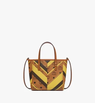 Sac Toni Shopper à fermeture éclair sur le dessus, clouté, en toile Visetos Mega Herringbone Sac Toni Shopper à fermeture éclair sur le dessus, clouté, en toile Visetos Mega Herringbone