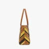 Sac Toni Shopper à fermeture éclair sur le dessus, clouté, en toile Visetos Mega Herringbone