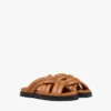 Sandales croisées à imprimé Monogram en cuir d&rsquo;agneau