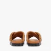 Sandales croisées à imprimé Monogram en cuir d&rsquo;agneau