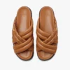 Sandales croisées à imprimé Monogram en cuir d&rsquo;agneau