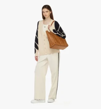 Shopper Toni à fermeture zippée sur le dessus en Visetos