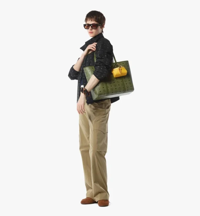Shopper Toni à fermeture zippée sur le dessus en Visetos