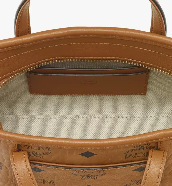 Shopper Toni à fermeture zippée sur le dessus en Visetos