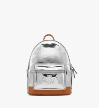 Stark Backpack en cuir miroir métallisé