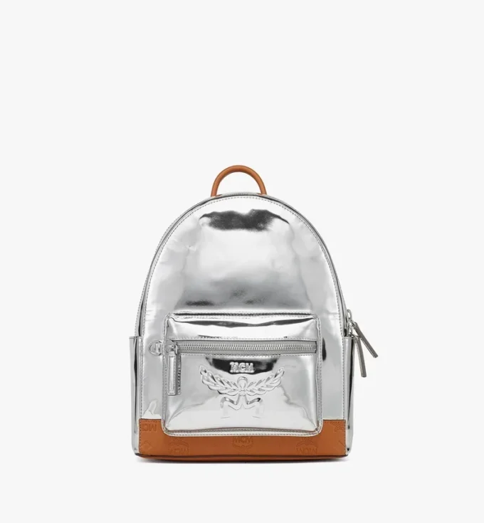 Stark Backpack en cuir miroir métallisé