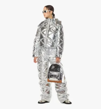 Stark Backpack en cuir miroir métallisé