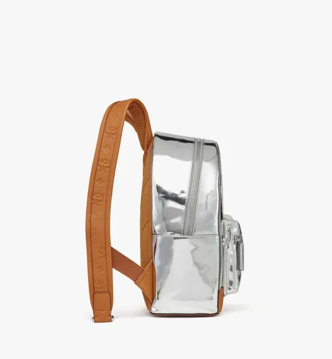 Stark Backpack en cuir miroir métallisé