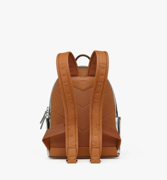 Stark Backpack en cuir miroir métallisé