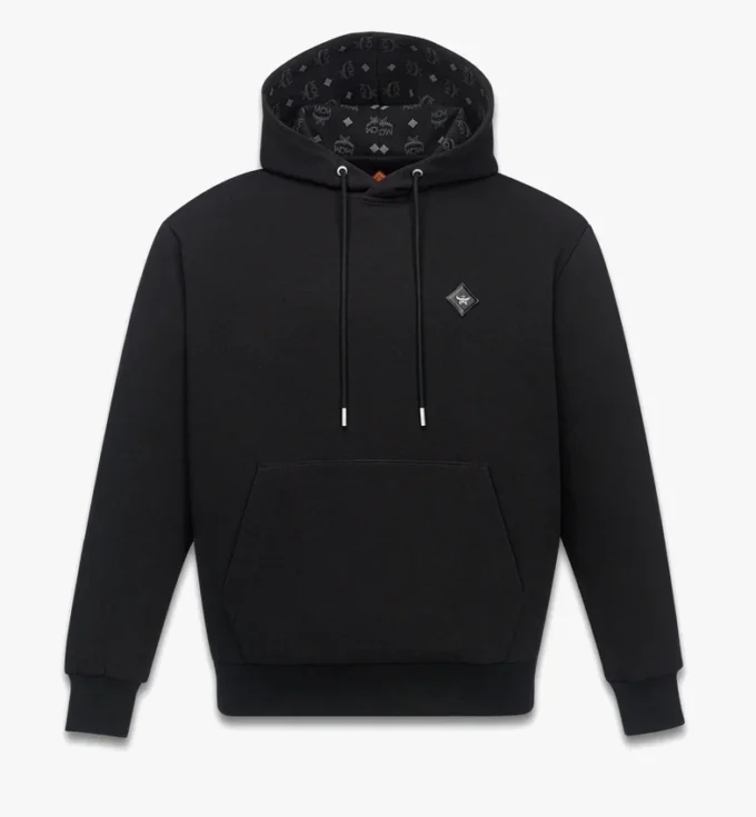 Sweat à capuche en ponte avec patch logo Essential