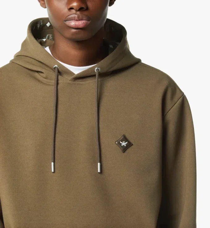 Sweat à capuche en ponte avec patch logo Essential