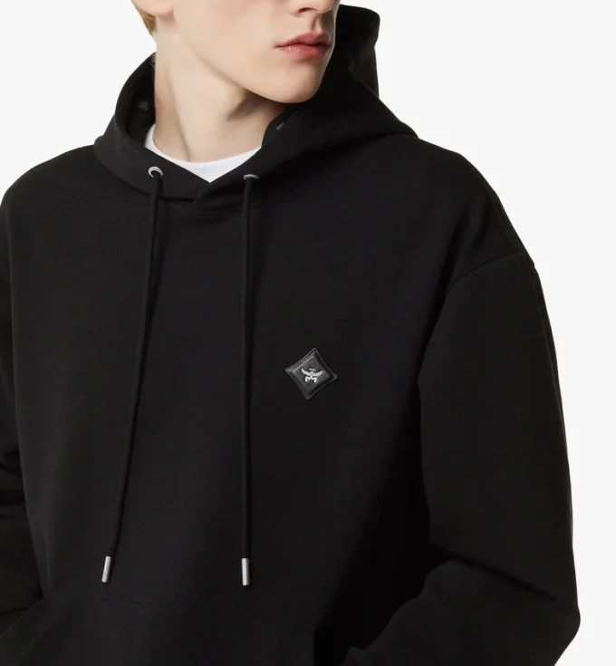 Sweat à capuche en ponte avec patch logo Essential
