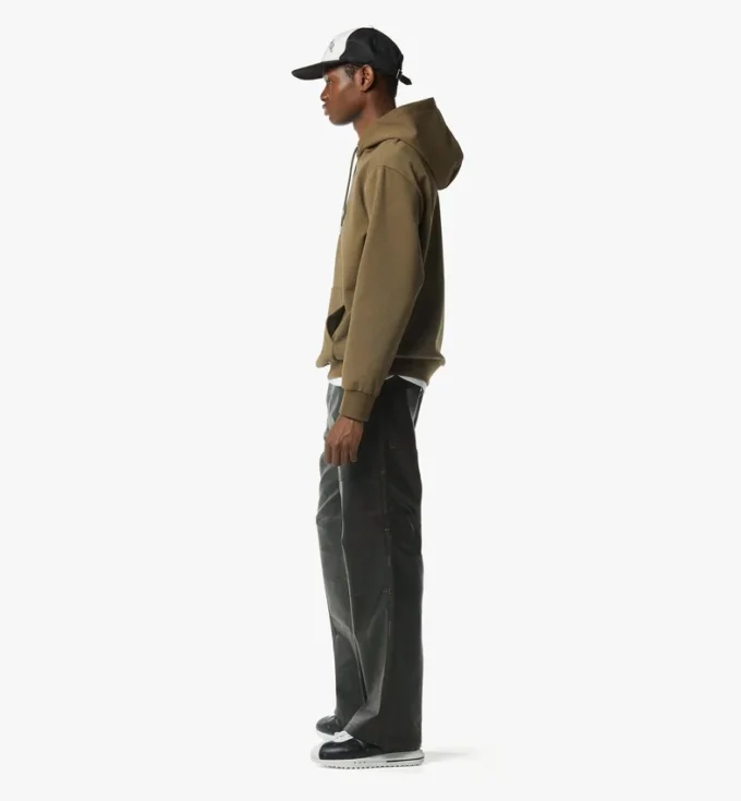 Sweat à capuche en ponte avec patch logo Essential