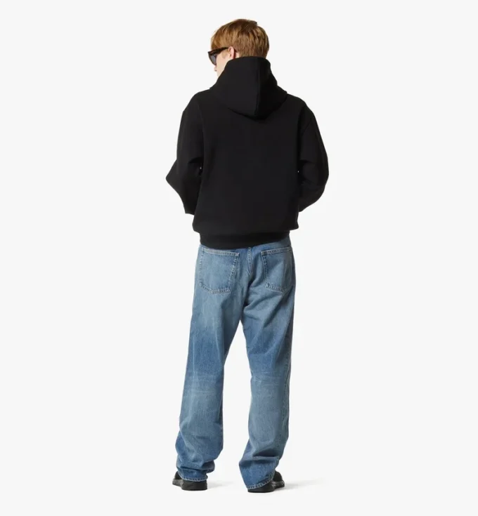 Sweat à capuche en ponte avec patch logo Essential