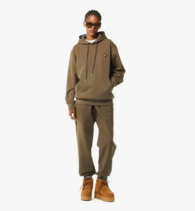 Sweat à capuche en ponte avec patch logo Essential