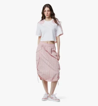 Jupe midi Monogram en nylon recyclé