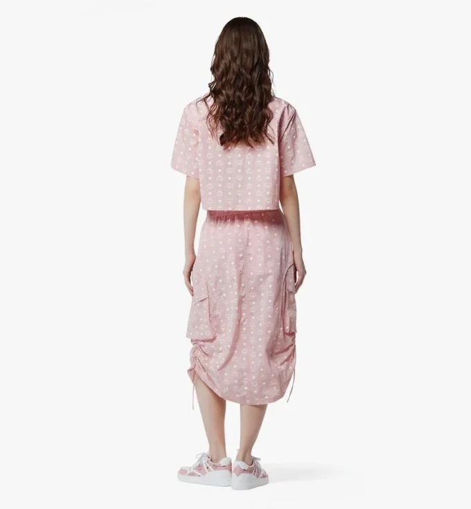Jupe midi Monogram en nylon recyclé