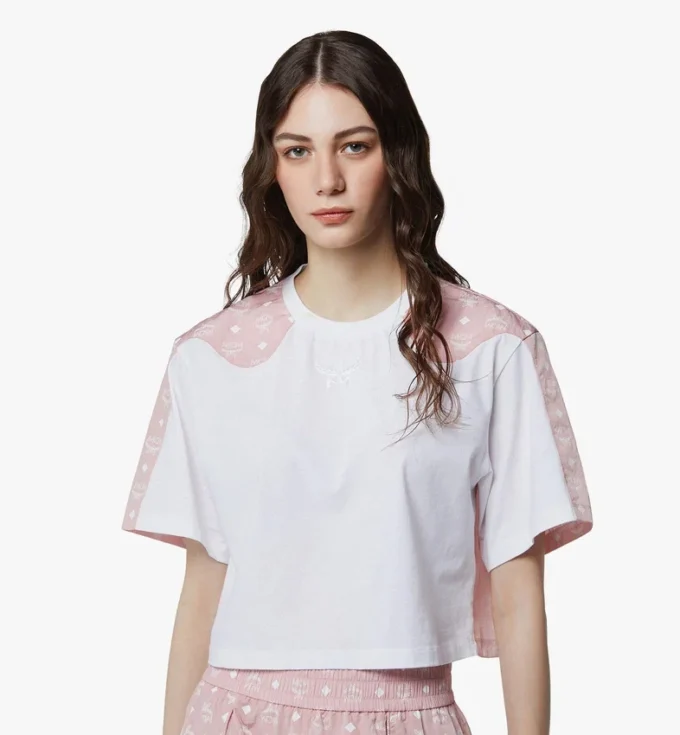 T-shirt court Laurel en coton biologique et monogramme Econyl® T-shirt court Laurel en coton biologique et monogramme Econyl®