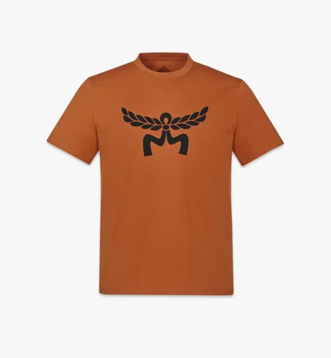 T-shirt en coton biologique avec logo Laurel imprimé T-shirt en coton biologique avec logo Laurel imprimé