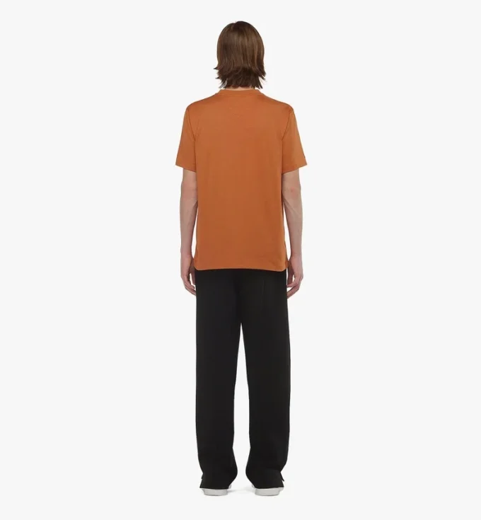 T-shirt en coton biologique avec logo Laurel imprimé T-shirt en coton biologique avec logo Laurel imprimé
