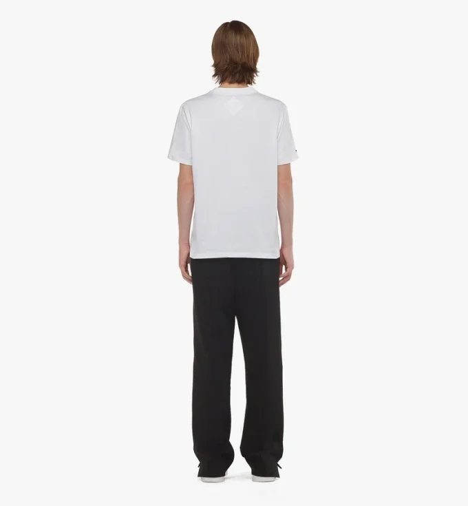 T-shirt en coton biologique avec logo Laurel imprimé T-shirt en coton biologique avec logo Laurel imprimé