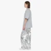 T-shirt en ponte avec monogramme en cristaux