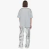 T-shirt en ponte avec monogramme en cristaux