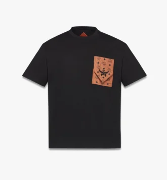 T-shirt à poche patch monogrammée en coton biologique