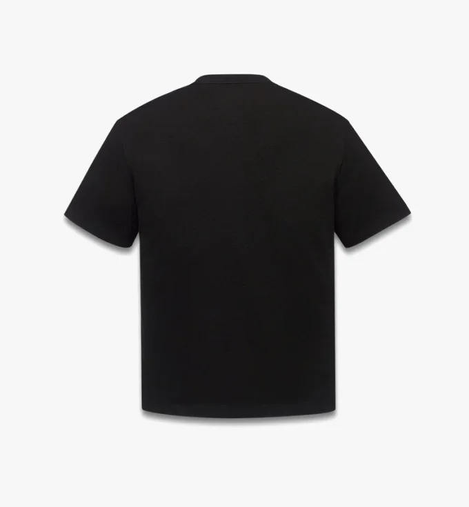 T-shirt à poche patch monogrammée en coton biologique
