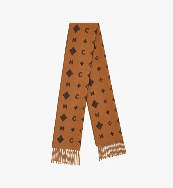 Étole jacquard à monogramme bicolore