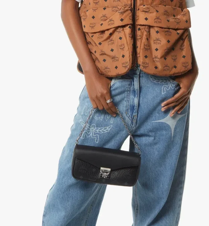 Tracy Crossbody en mélange de cuir Visetos