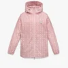 Veste coupe-vent à capuche en nylon recyclé avec imprimé Monogram
