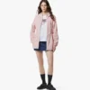 Veste coupe-vent à capuche en nylon recyclé avec imprimé Monogram